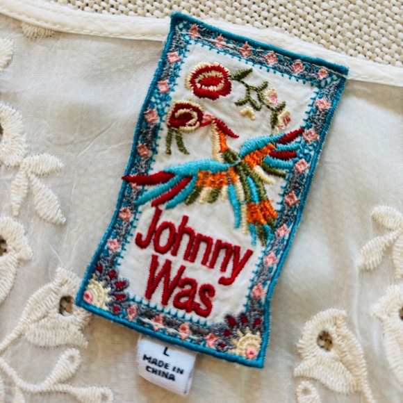 Johnny Was White Midi Dress - Picture 7 of 9